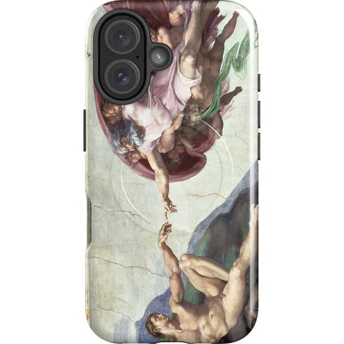 Creation of Adam by Michelangelo iPhone 16 Plus Magsafe Impact Case